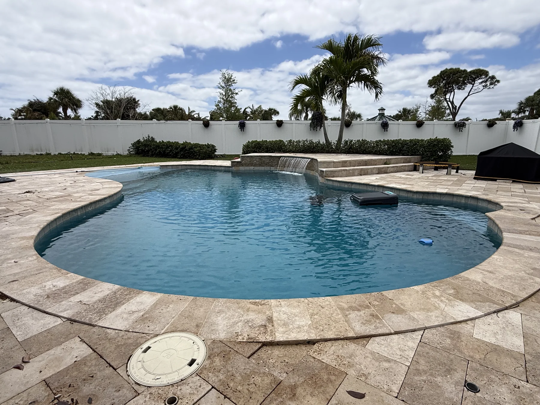 Balanced chlorine, brushed walls, a calm swim-ready pool